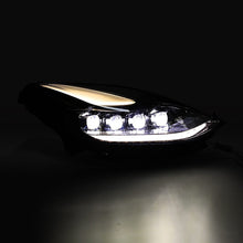 Load image into Gallery viewer, AlphaRex LED Projector Headlights for Tesla Model 3 (17-23) Model Y (20-24) Nova Series with Sequential Signal - Alpha Black / Black Alternate Image