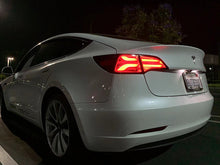 Load image into Gallery viewer, AlphaRex LED Tail Lights for Tesla Model 3 (2017-2023) PRO-Series with Red Sequential Turn Signal - Red Housing ARX601020 Alternate Image