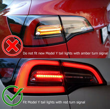 Load image into Gallery viewer, AlphaRex LED Tail Lights for Tesla Model 3 (2017-2023) PRO-Series with Red Sequential Turn Signal - Red Housing ARX601020 Alternate Image