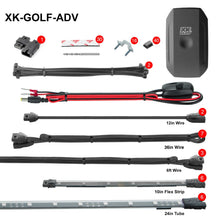 Load image into Gallery viewer, XKGlow Led Golf Cart Accent Light Kit w/ XKChrome Smartphone App - Standard or Advance - Advance Alternate Image