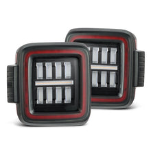 Load image into Gallery viewer, AlphaRex LED Tail Lights for Jeep Wrangler JL (2018-2026) Prismatic NOVA-Series with Sequential Turn Signal - Chrome or Black Housing Alternate Image