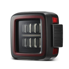 Load image into Gallery viewer, AlphaRex LED Tail Lights for Jeep Wrangler JL (2018-2026) Prismatic NOVA-Series with Sequential Turn Signal - Chrome or Black Housing Alternate Image
