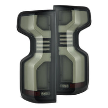 Load image into Gallery viewer, AlphaRex LED Tail Lights for Chevy Silverado 1500 (19-26) 2500HD / 3500HD (20-26) Luxx Series with Sequential Signal - Alpha Black / Black / Black Red Alternate Image