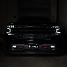 Load image into Gallery viewer, AlphaRex LED Projector Fog Lights for Chevy Silverado 1500 (19-23) 2500 / 3500 HD (20-23) DoubleTap Dual Color with DRL &amp; Sequential Signal 210017 Alternate Image