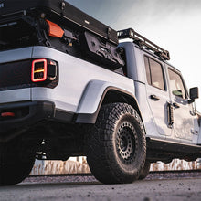 Load image into Gallery viewer, AlphaRex LED Tail Lights for Jeep Gladiator JT (2019-2026) Prismatic NOVA-Series with Sequential Turn Signal -  Alpha-Black / Chrome / Black-Red Housing Alternate Image
