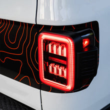 Load image into Gallery viewer, AlphaRex LED Tail Lights for Jeep Gladiator JT (2019-2026) Prismatic NOVA-Series with Sequential Turn Signal -  Alpha-Black / Chrome / Black-Red Housing Alternate Image