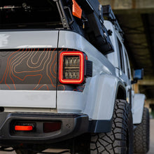 Load image into Gallery viewer, AlphaRex LED Tail Lights for Jeep Gladiator JT (2019-2026) Prismatic NOVA-Series with Sequential Turn Signal -  Alpha-Black / Chrome / Black-Red Housing Alternate Image