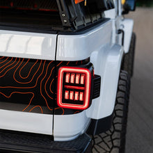 Load image into Gallery viewer, AlphaRex LED Tail Lights for Jeep Gladiator JT (2019-2026) Prismatic NOVA-Series with Sequential Turn Signal -  Alpha-Black / Chrome / Black-Red Housing Alternate Image