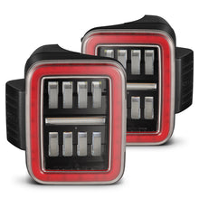 Load image into Gallery viewer, AlphaRex LED Tail Lights for Jeep Gladiator JT (2019-2026) Prismatic NOVA-Series with Sequential Turn Signal -  Alpha-Black / Chrome / Black-Red Housing Alternate Image