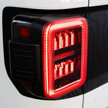 Load image into Gallery viewer, AlphaRex LED Tail Lights for Jeep Gladiator JT (2019-2026) Prismatic NOVA-Series with Sequential Turn Signal -  Alpha-Black / Chrome / Black-Red Housing Alternate Image