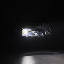 Load image into Gallery viewer, AlphaRex LED Projector Headlights for Mercedes Sprinter 1500/2500/3500 (2019-2026) Luxx &amp; Nova Series with Sequential Signal - Alpha Black / Black Alternate Image