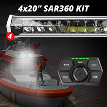 Load image into Gallery viewer, XKGlow White Housing SAR 360 Degrees Light Bar Kit/ Emergency Search &amp; Rescue Light System - 20"/ 36"/ 52" Bar + Controller Alternate Image