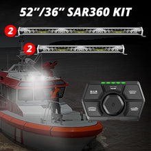 Load image into Gallery viewer, XKGlow White Housing SAR 360 Degrees Light Bar Kit/ Emergency Search &amp; Rescue Light System - 20"/ 36"/ 52" Bar + Controller Alternate Image