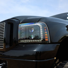 Load image into Gallery viewer, AlphaRex LED Projector Headlights Ford Excursion (05-07) [LUXX Series - DRL Light Tube] Black or Alpha-Black Alternate Image