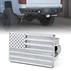 Xprite Aluminum Trailer Hitch Cover with U.S. American Flag - 2" Receivers