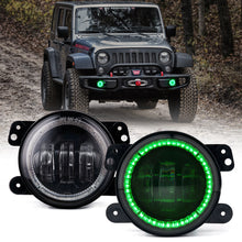 Load image into Gallery viewer, Xprite 4 Inch Halo LED Fog Lights Jeep Gladiator JT (2019-2022) [Escapade Series] Multiple Color Options - Green Alternate Image