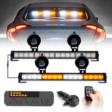 Load image into Gallery viewer, Xprite Contract G2 Series 17" Dual LED Directional Traffic Advisor Light Bars - Multiple Light Color Options - White-Amber Alternate Image
