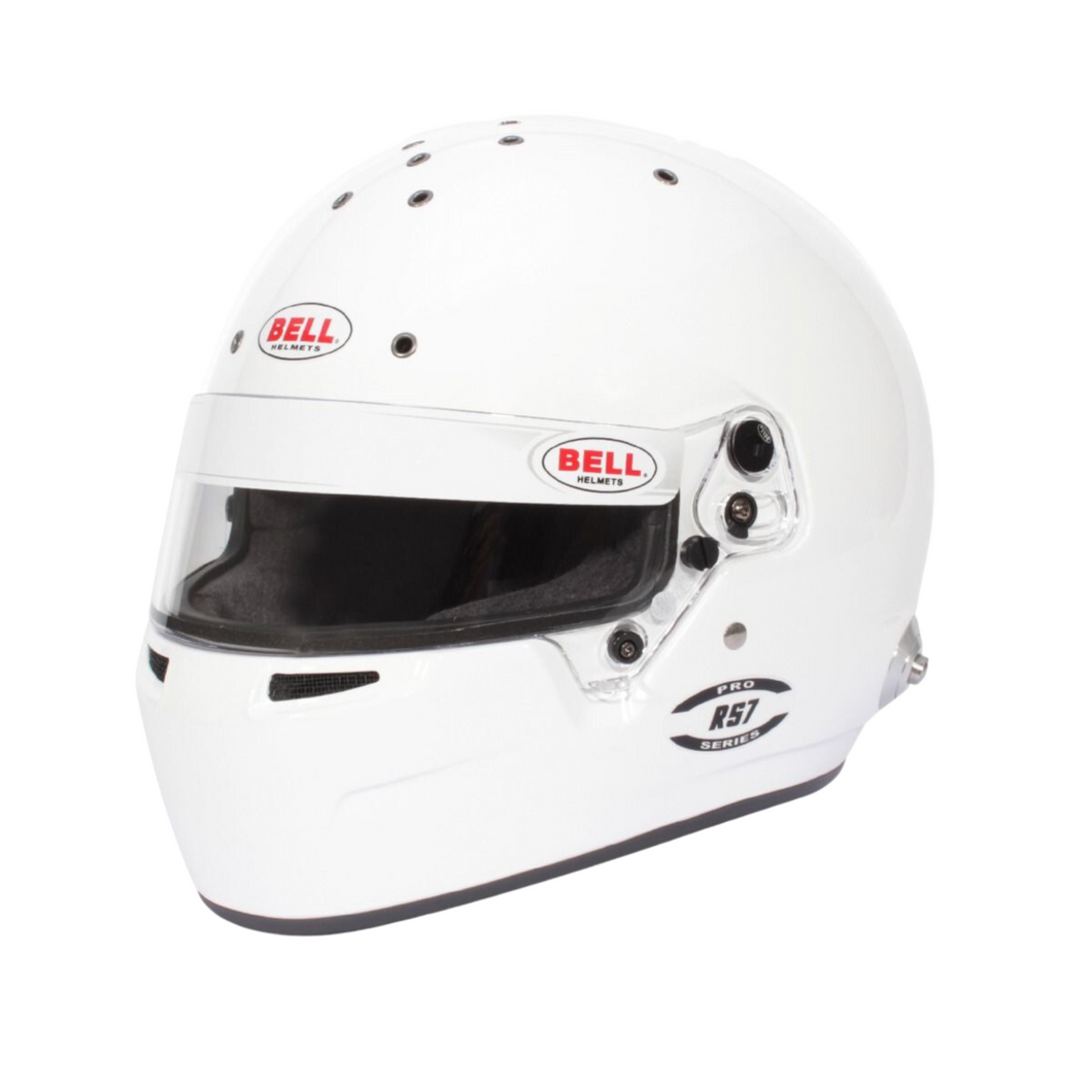 Bell Racing RS7 Pro Helmet [SA2020 and FIA8859-2015] White / Black / Grey / Red / White-Blue