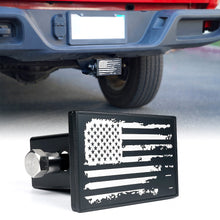 Load image into Gallery viewer, Xprite Aluminum Trailer Hitch Cover for 2" Receivers - U.S. Flag / Paw Print / X Logo - U.S. Flag Alternate Image
