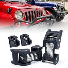 Load image into Gallery viewer, Xprite Black Aluminum Hood Latch Kit Jeep Wrangler JK (07-18) Wrangler JL (18-24) Gladiator JT (20-24) Alternate Image