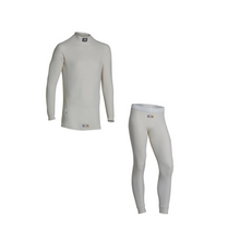 Load image into Gallery viewer, OMP FIRST Top / Pants Fireproof Underwear [FIA 8856-2018] Black or White - Tops / White / Small Alternate Image