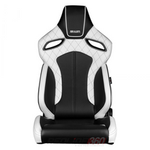 Load image into Gallery viewer, BRAUM Orue Seats (Reclinable) White Diamond w/ Black Stitching Alternate Image