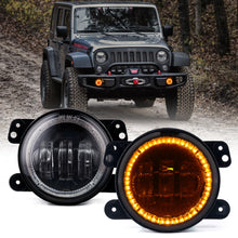 Load image into Gallery viewer, Xprite 4 Inch Halo LED Fog Lights Jeep Gladiator JT (2019-2022) [Escapade Series] Multiple Color Options - Amber Alternate Image