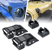 Load image into Gallery viewer, Xprite Black Aluminum Hood Latch Kit Jeep Wrangler JK (07-18) Wrangler JL (18-24) Gladiator JT (20-24) Alternate Image