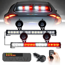 Load image into Gallery viewer, Xprite Contract G2 Series 17" Dual LED Directional Traffic Advisor Light Bars - Multiple Light Color Options - White-Red Alternate Image