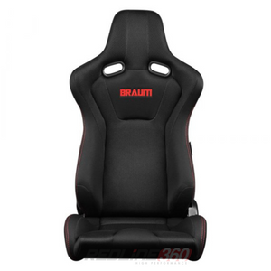 BRAUM Venom Seats (Reclinable) Black Cloth or  Black & Red Cloth