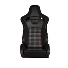 Load image into Gallery viewer, BRAUM Elite S Racing Seats (Reclinable - Black Leatherette) Black Cloth / Blue Cloth / Red Cloth / Red Plaid / Gray Plaid Alternate Image