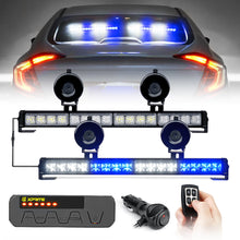 Load image into Gallery viewer, Xprite Contract G2 Series 17" Dual LED Directional Traffic Advisor Light Bars - Multiple Light Color Options - White-Blue Alternate Image