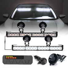 Load image into Gallery viewer, Xprite Contract G1 Series Dual LED Traffic Advisor Strobe Lights - Multiple Light Color Options - White Alternate Image
