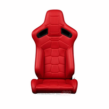 Load image into Gallery viewer, BRAUM Elite-X Racing Seats (Reclinable - Komodo Edition / Black Stitching) Black or Red Leatherette Alternate Image