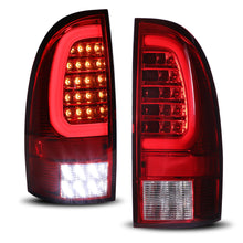 Load image into Gallery viewer, Winjet LED Tail Lights for Toyota Tacoma (2005–2015) Chrome / Red Lens with or without Sequential Turn Signal Light CTWJ-07 - with Sequential Singal / Yellow Alternate Image