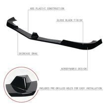 Load image into Gallery viewer, DNA Front Bumper Lip for Mercedes C180 C250 C300 C350 W204 (2012-2014) 3-Piece with Matte or Gloss Black Finish Alternate Image