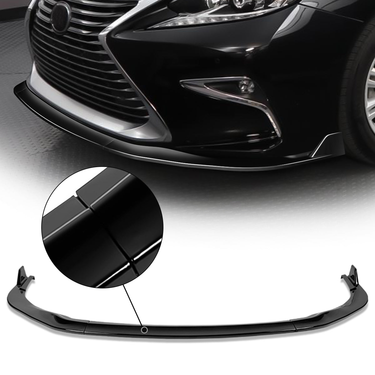 DNA Front Lip Lexus ES300H/ES350 (2016-2018) Sport Style - Carbon Fiber /  Gloss Black / Matte Black