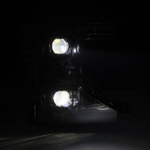 Load image into Gallery viewer, AlphaRex LED Projector Headlights for Ford F250 F350 F450 F550 Super Duty (2020-2022) Luxx Series with Sequential Signal - Alpha Black / Black / Chrome Alternate Image
