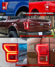 Load image into Gallery viewer, AlphaRex LED Tail Lights Ford F150 (15-20) LUXX Series - Alpha-Black / Black / Black-Red Alternate Image