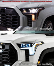 Load image into Gallery viewer, AlphaRex LED Projector Headlights Toyota Sequoia (22-23) [LUXX Series - DRL Light Tube] Alpha-Black or Black Alternate Image