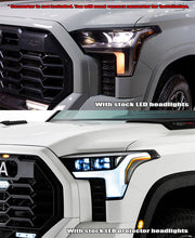 Load image into Gallery viewer, AlphaRex LED Projector Headlights for Toyota Tundra (2022-2026) LUXX Series DRL Light Tube Alpha Black / Black Alternate Image