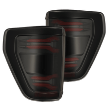 Load image into Gallery viewer, AlphaRex LED Tail Lights for Ford F150 / Raptor (2021-2023) Luxx Series with Sequential Turn Signal - Alpha-Black / Black / Black Red Alternate Image