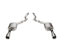 Load image into Gallery viewer, Corsa Exhaust Ford Mustang GT 5.0L S650 Convertible (2024) Axleback w/ Sport Mufflers - Straight Cut (Flat) / Polished Alternate Image