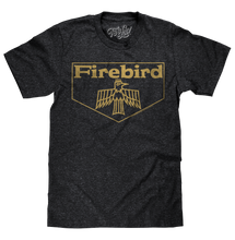 Load image into Gallery viewer, Tee Luv Pontiac Firebird T-Shirt with Vintage Logo - Charcoal Gray (S-3XL) Alternate Image