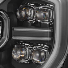 Load image into Gallery viewer, AlphaRex LED Projector Headlights for Ford Ranger / Ranger Raptor (2024-2026) Luxx or Nova Series with DRL &amp; Sequential Signal - Alpha Black / Black Alternate Image