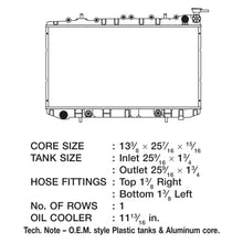 Load image into Gallery viewer, CSF Radiator Infiniti G20 2.0L L4 1998cc 122ci (1991-1996) Plastic Tank Aluminum Core Replacement - 2456 Alternate Image