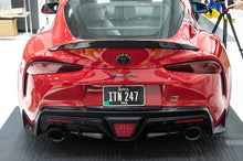 Load image into Gallery viewer, OLM Rear Trunk Spoiler Toyota Supra (2020-2023) Carbon Fiber RV Style Alternate Image