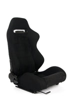 Load image into Gallery viewer, Cipher Auto Race Seats (Pair) Lightweight Reclinable w/ Sliders - Black Cloth w/ Microsuede Center Alternate Image