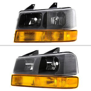 Spec-D Replacement Headlights Chevy Express / GMC Savana Van (2003-2023) Black Housing OEM Style