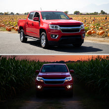Load image into Gallery viewer, Spec-D Projector Headlights Chevy Colorado (2015-2022) Sequential Or Non-Sequential LED Bar - Black Or Chrome - Non Sequential Style / Black / Clear Lens Alternate Image